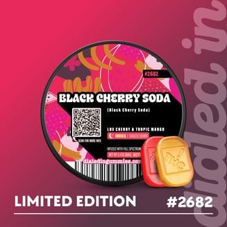 100mg - Black Cherry Soda #2682 - Rosin Gummies (10pk) by Dialed In Gummies