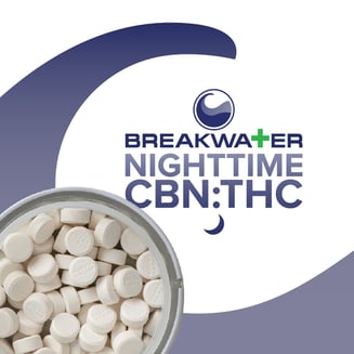 Nighttime CBN:THC [70pk] (350mg CBN/350mg THC) by Breakwater