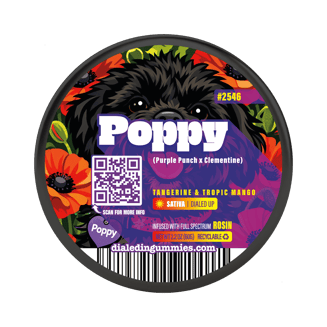 100mg - Poppy #2546 - Rosin Gummies (10pk) by Dialed In Gummies