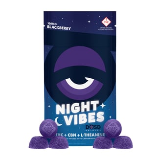 Night Vibes CBN - Blackberry [10pk] (100mg THC/100mg CBN/500mg L-Theanine) by DŌSD Edibles
