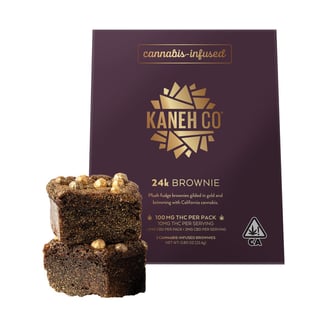 24 Karat Brownie [2pcs] (100mg THC) by Kaneh Co