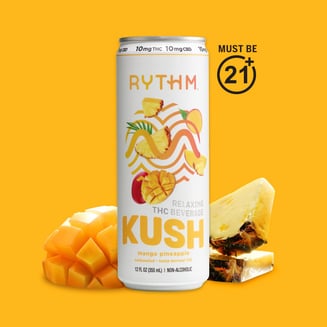 Kush Mango Pineapple [12oz] (10mg THC/10mg CBD) by RYTHM