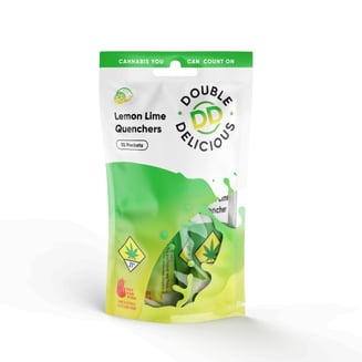 Lemon Lime Quenchers [10pk] (100mg) by Double Delicious