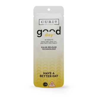 Good Day Tablets | 10:5:5 [10pk] (100mg CBD/50mg THC/50mg THCV) by Curio Wellness