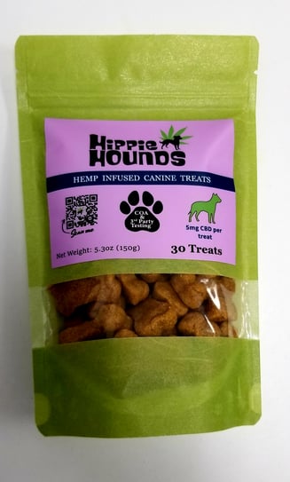 Hemp Infused [30pk] (150mg CBD) by Hippie Hounds