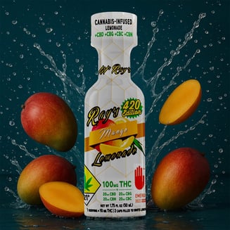 Mango - 420 Edition [1.75oz] (20mg CBD/20mg CBG/20mg CBN/20mg CBC/100mg THC) by Ray's Lemonade