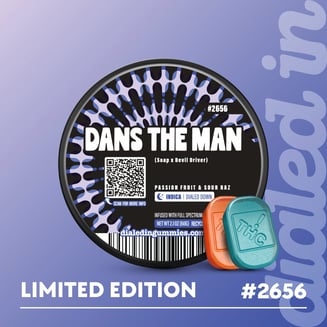 100mg - Dan's the Man #2656 - Rosin Gummies (10pk) by Dialed In Gummies