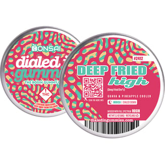 100mg - Deep Fried High #2412 - Rosin Gummies (10pk) by Dialed In Gummies