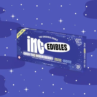 inc.edibles Over the Moon Berry Chocolate Bar THC/CBN Bar 00648 [20pk] (92mg THC/22.4mg CBN) by (inc)edibles