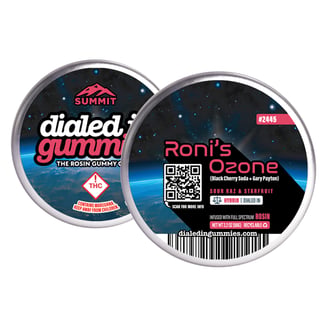 100mg - Roni's Ozone #2445 - Rosin Gummies (10pk) by Dialed In Gummies