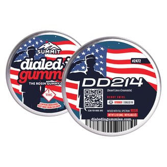 100mg - DD214 #2472 - Rosin Gummies (10pk) by Dialed In Gummies