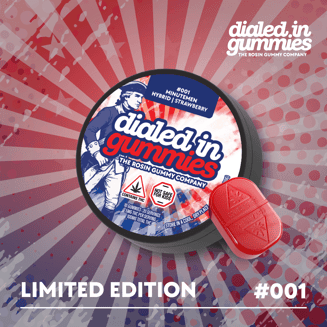 100mg - Minutemen #001 - Rosin Gummies (20pk) by Dialed In Gummies