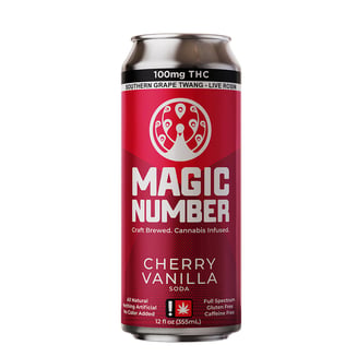 Cherry Vanilla Natural Soda (100mg Live Resin) by Magic Number