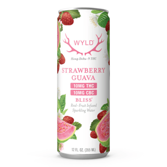 Strawberry Guava THC:CBC Sparkling Water | Bliss | 10mg by WYLD