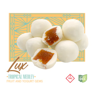 Tropical Medley and Cream Fruit and Yogurt Gems | 110mg (10pk) by Lux