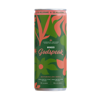 Godspeak Watermelon Basil (100mg THC/25mg Delta-8 per can) by FIND WUNDER