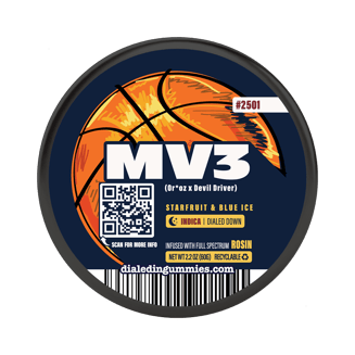 100mg - MV3 #2501 - Rosin Gummies (10pk) by Dialed In Gummies