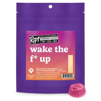 1:1:1 Wake the f* up - Strawberry Fieldtrip [10pk] (100mg THC/100mg CBG/100mg CBD) by Ript