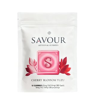 1:1 Cherry Blossom Yuzu [10pk] (50mg CBD/50mg THC) by SAVOUR