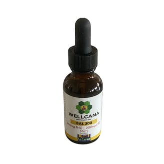 1:1 Balanced - Cherry [30ml] (300mg CBD/300mg THC) by Wellcana