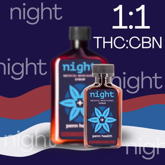 Mini Night 1:1 THC/CBN - Cherry Vanilla [100ml] (100mg THC/100mg CBN) by Penn Health