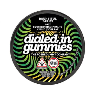 100mg - Southern Hashpitality x Sour Razz - Rosin Gummies (10pk) by Dialed In Gummies