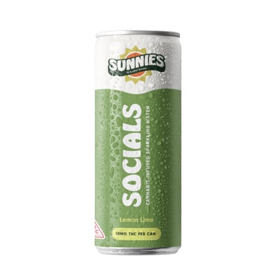 Image 1 for Socials - Lemon Lime Sparkling Water - 10mg THC - 12oz Can, a hybrid product Image 1 for Socials - Lemon Lime Sparkling Water - 10mg THC - 12oz Can, a hybrid product