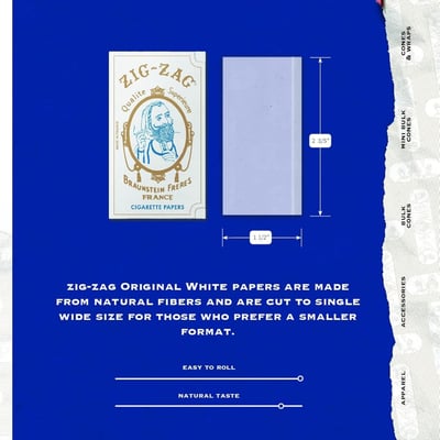 Image 6 for Original White Rolling Papers - Single Wide (70mm), a undefined product Image 6 for Original White Rolling Papers - Single Wide (70mm), a undefined product