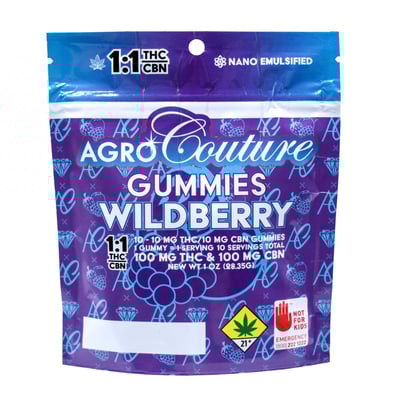 Shop 1:1 Wildberry [10pk] (100mg THC/100mg CBN) | Nirvana Cannabis