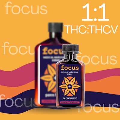 Shop Mini Focus 1:1 THC:THCV - Strawberry [100ml] (100mg THC/100mg