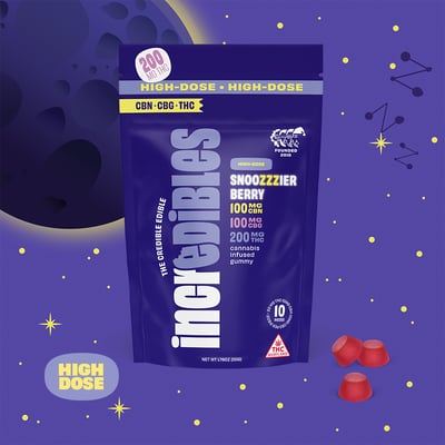Shop 2:1:1 Snoozzzierberry + CBN + CBG High Dose [10pk] (200mg THC