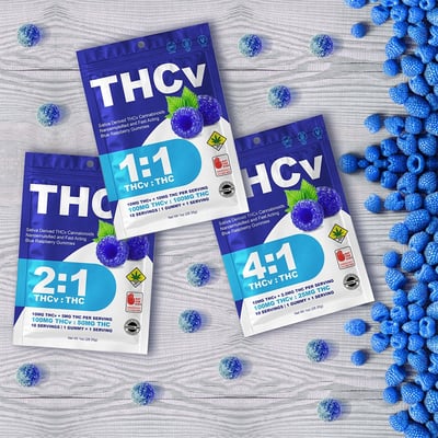 Shop 4:1 Blue Raspberry [10pk] (100mg THCv/25mg THC) | Agate