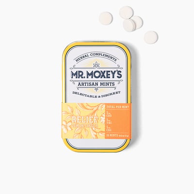 Shop Relief 1:1:1 CBG Lemon Ginger Mints (100mg CBG/100mg CBD