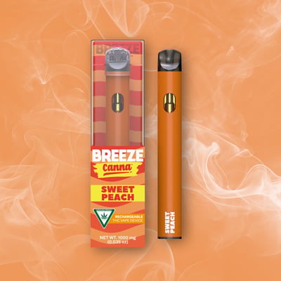 Shop Sweet Peach - Classic 1g PLUS Vape Device — BREEZE Canna | Prosper  Cannabis Company