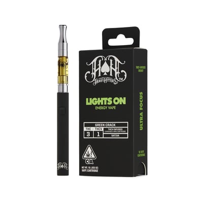 Green Crack Lights On | 1G THCV Energy Vape Cartridge