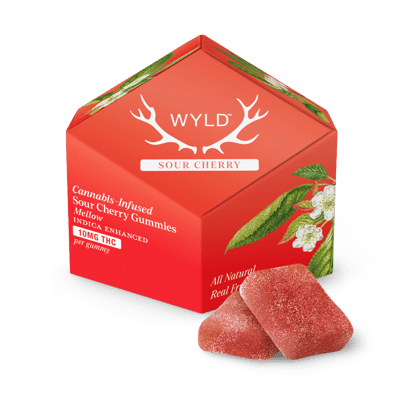 Image 1 for Sour Cherry Indica Enhanced Gummies | 100mg, a indica product