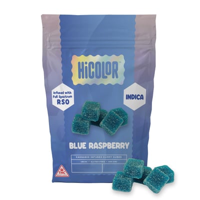 Shop Blue Raspberry RSO Gummies [2pk] (20mg) | Green Goods