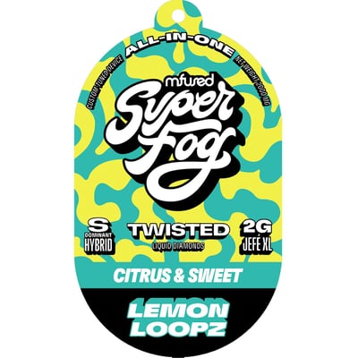 Image 1 for MFUSED - LEMON LOOPZ - TWISTED LIQUID DIAMONDS DISPOSABLE - [2G] - HYBRID, a hybrid product