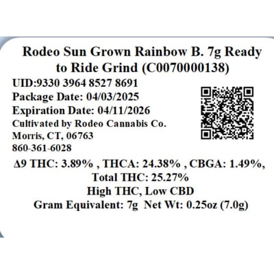 Shop Rodeo Sun Grown Rainbow (I) 7g Ready to Ride Grind