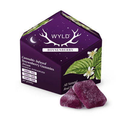 Image 1 for Boysenberry 1:1:1 CBD:CBN + Indica Enhanced Gummies | 100mg THC:CBD:CBN, a indica product