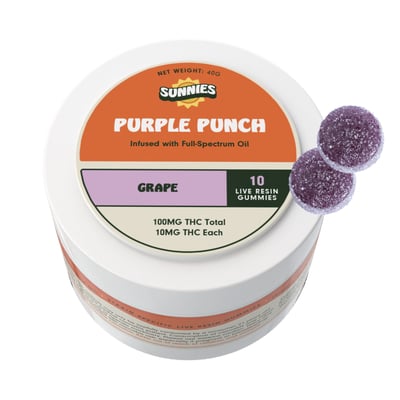 Shop Purple Punch Live Resin - Grape Gummies [10pk](100mg