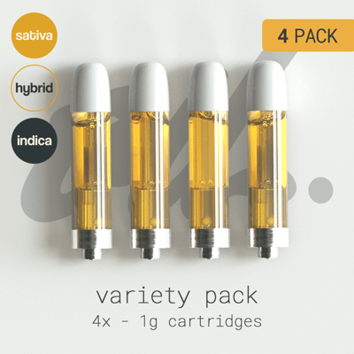 Shop Variety Cartridge 4-Pack - Indica - 4000mg | The Happy Camper -  Palisade Dispensary Palisade, CO