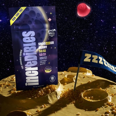 Image 3 for 2:1:1 Snoozzzierberry + CBN + CBG [10pk] (100mg THC/50mg CBN/50mg CBG), a indica product