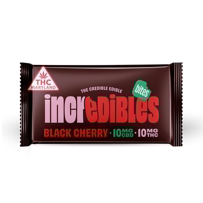 Image 3 for 1:1 Black Cherry + CBD Bites [10pk] (100mg CBD/100mg THC), a hybrid product