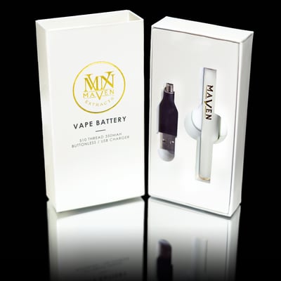 Shop MAVEN Buttonless 510 Thread Battery - White | CannaCruz - Watsonville Dispensary Watsonville, CA Shop MAVEN Buttonless 510 Thread Battery - White | CannaCruz - Watsonville Dispensary Watsonville, CA
