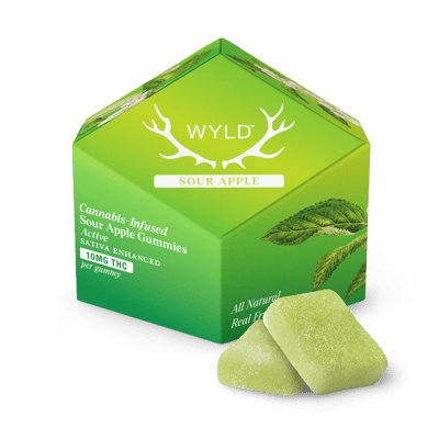Image 1 for Sour Apple Sativa Enhanced Gummies | 100mg, a sativa product
