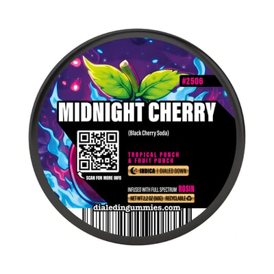 Shop 100mg - Midnight Cherry - Rosin Gummies (10pk) | Lit