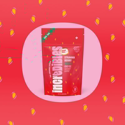 Image 3 for 1:1 Strahhhberry + CBD High Dose [10pk] (400mg CBD/400mg THC), a hybrid product