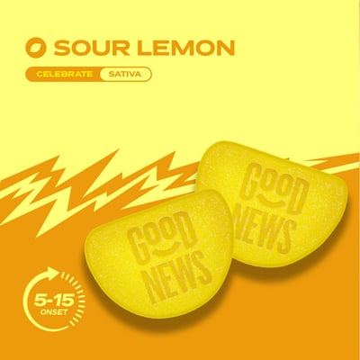 Image 5 for CELEBRATE Sour Lemon [10pk] (100mg), a sativa product