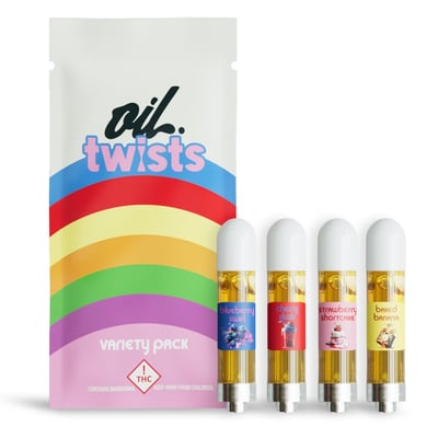 Shop 4 Flavor Variety Pack #2 - 4x Twist Carts - 4000mg | The Happy Camper  - Palisade Dispensary Palisade, CO
